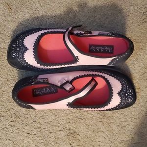 Hot chocolate design Mary Jane platforms.